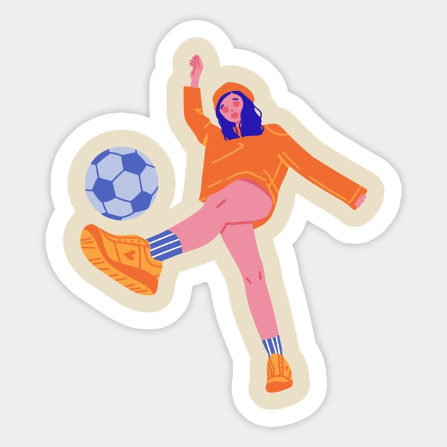 Kick it Sticker by Lethy studio